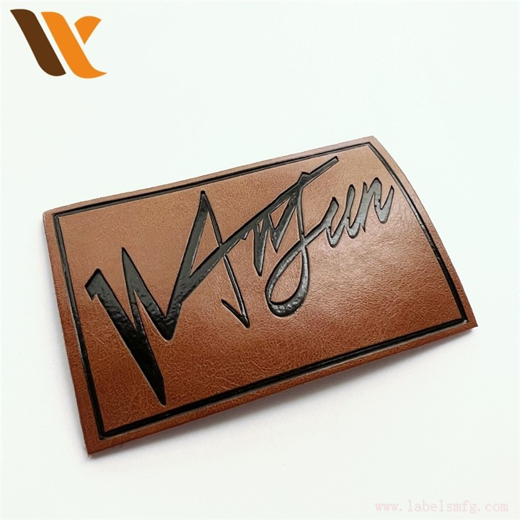 Custom Design Luxury Real Leather Label Patch